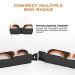 KastKing SafeGuard Fishing Rod Holder for Garage, Wall or Ceiling Mounted Fishing Rod Rack Storage Organizer, Fishing Pole Holder Holds 12 Rods or Combos in Less Than 36 Inches