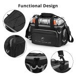 Calamus Fishing Tackle Bags - Saltwater & Freshwater Fishing Bags - Rip-Stop PE - Padded Shoulder Strap - Pliers Storage - Black