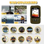 LUCKY Portable Sonar Fish Finder Boat Depth Fishing Fish Finders Waterproof Handheld Wireless Fishing Finder Kayak Transducer Depth Finders for Ice Fishing Sea