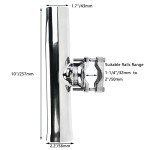 NovelBee 4-Pack Boat Fishing Rod Holder,Stainless Clamp on Fishing Rod Pole Holder for Rails 1-1/4" to 2" ( Tournament Style )