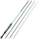 Sougayilang Fly Fishing Rod, Lightweight Ultra-Portable 4 Pieces 5/6wt Graphite 9' Fly Rod for Complete Starter with SuperPolymer Handle-Blue