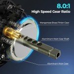 KastKing Verus Baitcasting Fishing Reel, 8.0:1, Left Handed, Black