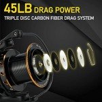 Dr.Fish Saltwater Spinning Reels, Full Metal Surf Fishing Reel, 13 +1 BB, 45 LB Max Drag Ocean Sea Fishing Reel, Heavy Duty Long Cast Offshore Trolling Reel Beach Casting