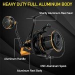 Dr.Fish Saltwater Spinning Reels, Full Metal Surf Fishing Reel, 13 +1 BB, 45 LB Max Drag Ocean Sea Fishing Reel, Heavy Duty Long Cast Offshore Trolling Reel Beach Casting