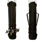 KASTUN Fishing Rod Bag - Double-Shoulder Case, 600D Oxford Fabric, Multifunction Large Capacity Waterproof Tackle Bag, Fishing Gifts for Men (Black)