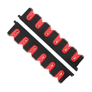 Simple Deluxe Horizontal Fishing Rod Holders Wall-Mounted - Fishing Rod Rack Great Fishing Pole Holder for Garage, Fishing Rod Rack Holds Up to 6 Rods, 13.6'' Red, 1 Pair Simple Deluxe