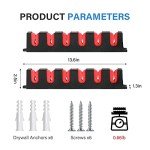 Simple Deluxe Horizontal Fishing Rod Holders Wall-Mounted - Fishing Rod Rack Great Fishing Pole Holder for Garage, Fishing Rod Rack Holds Up to 6 Rods, 13.6'' Red, 1 Pair Simple Deluxe