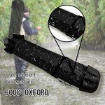 KASTUN Fishing Rod Bag - Double-Shoulder Case, 600D Oxford Fabric, Multifunction Large Capacity Waterproof Tackle Bag, Fishing Gifts for Men (Black)