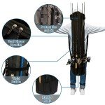 KASTUN Fishing Rod Bag - Double-Shoulder Case, 600D Oxford Fabric, Multifunction Large Capacity Waterproof Tackle Bag, Fishing Gifts for Men (Black)