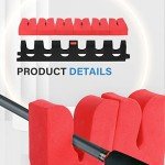 Simple Deluxe Horizontal Fishing Rod Holders Wall-Mounted - Fishing Rod Rack Great Fishing Pole Holder for Garage, Fishing Rod Rack Holds Up to 6 Rods, 13.6'' Red, 1 Pair Simple Deluxe