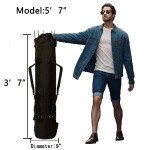 KASTUN Fishing Rod Bag - Double-Shoulder Case, 600D Oxford Fabric, Multifunction Large Capacity Waterproof Tackle Bag, Fishing Gifts for Men (Black)