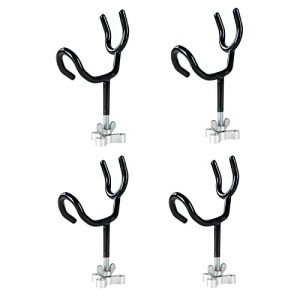 weyleity Fishing Rod Holders for Boat 4Pcs of 20 Degree 4 Inch Sure Grip Steel Rod Boat Holder Fishing Rod Holder with Mounting Base Boat Rod Holders for Fishing