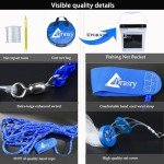 Drasry Saltwater Fishing Cast Net for Bait Trap with Heavy Sinkers Fish Throw Net. Size 3ft/4ft/5ft/6ft/7ft/8ft/9ft Radius Freshwater (Monofilament Lines Cast Net（3/8 Inch Mesh）, 9FT(270cm) Radius)