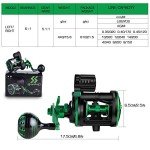 Sougayilang Line Counter Trolling Fishing Reel,Conventional Level Wind Trolling Reel, Graphite Body, Durable Stainless-Steel and Brass Gears, Large Line Capacity, Powerful Carbon Disc Drag-RZC20R