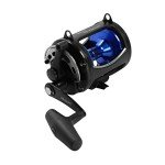 Okuma Solterra SLX Single Speed Closed Wide Frame Lever Drag Saltwater Trolling Reel, SLX-50W, 420yds-80LB, Black