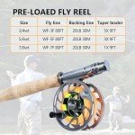 8Fans Fly Fishing Rod and Reel Combos with 4-Sections Portable Fishing Rod and CNC-machined Aluminum Alloy Fly Reel,Fishing Complete Starter Package (9ft 5/6wt)