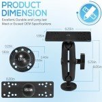 Aluminum Fish Finder Mount with 1.5" / C Size Ball, Medium Arm Marine Electronic Depth Finder Mount for Boat, 360° Rotation, Fits for Garmin, Lowrance, Humminbird, and More
