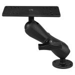 Aluminum Fish Finder Mount with 1.5" / C Size Ball, Medium Arm Marine Electronic Depth Finder Mount for Boat, 360° Rotation, Fits for Garmin, Lowrance, Humminbird, and More