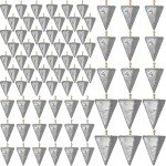 Zhanmai Fishing Weights Sinker Kit 21 Pieces Rig Fishing Weights Sinker Weights Pyramid Fishing Sinker Saltwater Fishing Sinkers Bass Fishing Casting in 1 oz, 3 oz, 4 oz, 6 oz