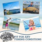 Zhanmai Fishing Weights Sinker Kit 21 Pieces Rig Fishing Weights Sinker Weights Pyramid Fishing Sinker Saltwater Fishing Sinkers Bass Fishing Casting in 1 oz, 3 oz, 4 oz, 6 oz