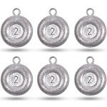 Disc Sinkers Fishing Weights Coin Fishing Sinker Weights Saltwater Surf Fishing Weights Catfishing Gear Tackle for Drifting Trolling Bottom Fishing Saltwater 1oz 2oz 3oz 4oz 5oz 6oz 8oz （2oz, 6pcs