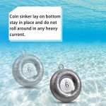 Disc Sinkers Fishing Weights Coin Fishing Sinker Weights Saltwater Surf Fishing Weights Catfishing Gear Tackle for Drifting Trolling Bottom Fishing Saltwater 1oz 2oz 3oz 4oz 5oz 6oz 8oz （2oz, 6pcs