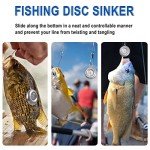Disc Sinkers Fishing Weights Coin Fishing Sinker Weights Saltwater Surf Fishing Weights Catfishing Gear Tackle for Drifting Trolling Bottom Fishing Saltwater 1oz 2oz 3oz 4oz 5oz 6oz 8oz （2oz, 6pcs