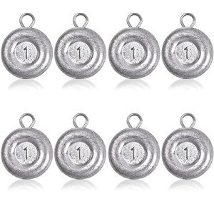 Disc Sinkers Fishing Weights Coin Sinkers Saltwater Surf Fishing Weights Bottom Fishing Drifting Trolling Catfishing Fishing Sinkers Weights Saltwater Tackle 1oz 2oz 3oz 4oz 5oz 6oz 8oz