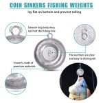 Disc Sinkers Fishing Weights Coin Sinkers Saltwater Surf Fishing Weights Bottom Fishing Drifting Trolling Catfishing Fishing Sinkers Weights Saltwater Tackle 1oz 2oz 3oz 4oz 5oz 6oz 8oz