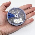 FREGITO 117PCS/100PCS/205pcs/250PCS, Weight Sinkers 6 Sizes Lead Weights Round Split Shot Sinker Removable Fishing Weights Sinkers