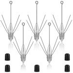 5 Pcs Sputnik Sinker Fishing Equipment Long Tail Fishing Weights Saltwater Surf Casting Sinkers Catfish Beach Spider Weights for Ocean Sea Sand, Silver Gray (3 oz)