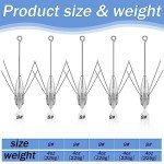 5 Pcs Sputnik Sinker Fishing Equipment Long Tail Fishing Weights Saltwater Surf Casting Sinkers Catfish Beach Spider Weights for Ocean Sea Sand, Silver Gray (3 oz)