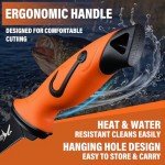 Golden Bird Fish Bait Knife - 5" Fishing Fillet Knife with Saw Sharp Blade, Boning Knives for Meat Cutting with Protective Sheath, Non-Slip Handle for Outdoors Camping Hiking