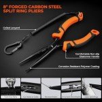 KastKing ToughTide 5pc Fishing Tool Kit, Rechargeable 65lb Digital Fish Scale with Lip Grip & Tape Measure, 7” Fillet Knife with Sheath & Sharpener, 8” Fishing Split Ring Pliers, Fishing Gear