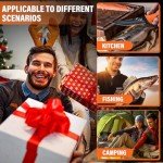 Golden Bird Fish Bait Knife - 5" Fishing Fillet Knife with Saw Sharp Blade, Boning Knives for Meat Cutting with Protective Sheath, Non-Slip Handle for Outdoors Camping Hiking