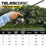 PLUSINNO Spinning Rod and Reel Combos Telescopic Fishing Rod Pole with Reel Line Lures Hooks Fishing Carrier Bag Case and Accessories Fishing Gear Organizer (1.8M 5.91FT Fishing Gear Organizer) ...