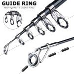 Sougayilang Fishing Rod Graphite Carbon Fiber Portable Spinning Telescopic Fishing Pole for Boat Saltwater and Freshwater