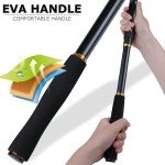 Sougayilang Fishing Rod Graphite Carbon Fiber Portable Spinning Telescopic Fishing Pole for Boat Saltwater and Freshwater