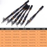 Sougayilang Fishing Rod Graphite Carbon Fiber Portable Spinning Telescopic Fishing Pole for Boat Saltwater and Freshwater