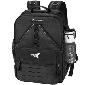 KastKing Karryall Medium Fishing Tackle Daily Backpack, Large Storage Water-resistant Fishing Bag Store Gear and Equipment
