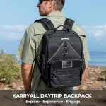KastKing Karryall Medium Fishing Tackle Daily Backpack, Large Storage Water-resistant Fishing Bag Store Gear and Equipment