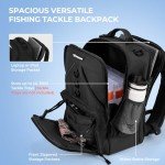 KastKing Karryall Medium Fishing Tackle Daily Backpack, Large Storage Water-resistant Fishing Bag Store Gear and Equipment