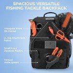 KastKing Karryall Medium Fishing Tackle Daily Backpack, Large Storage Water-resistant Fishing Bag Store Gear and Equipment