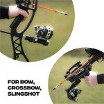 BALLISTA BL33 Spincast Bowfishing Reel Slingshot Bow Fishing, Stainless Steel, Left/Right Reversible Handle, 3.6:1 Gear Ratio, Strong Line 5# 45 Yards 0.35mm/50lb