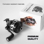 BALLISTA BL33 Spincast Bowfishing Reel Slingshot Bow Fishing, Stainless Steel, Left/Right Reversible Handle, 3.6:1 Gear Ratio, Strong Line 5# 45 Yards 0.35mm/50lb