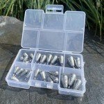 25pcs Bass Casting Weights Fishing Weights Sinkers with Swivel for Bass Catfish Freshwater Saltwater with Tackle Box