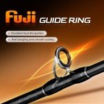 HANDING Magic L Ultralight Fishing Rod, 2PCS BFS Casting Rod, Fuji O+A Ring Guides, 4-6lb Line Rating, 30T Carbon Fiber Blank, BFS Fishing Rod for Trout, Bluegill, Panfish, 1/32-3/8 oz. Lure Rating