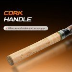 HANDING Magic L Ultralight Fishing Rod, 2PCS BFS Casting Rod, Fuji O+A Ring Guides, 4-6lb Line Rating, 30T Carbon Fiber Blank, BFS Fishing Rod for Trout, Bluegill, Panfish, 1/32-3/8 oz. Lure Rating