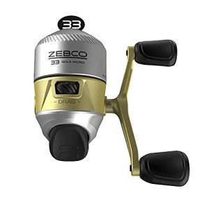 Zebco 33 Gold Spincast Fishing Reel, Changeable Right or Left-Hand Retrieve, All-Metal Gears, Pre-Spooled with Zebco Cajun Fishing Line, Silver/Gold