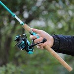 Sougayilang Spinning Fishing Rod Combo, 2-Piece 5-Foot 6-Inch Graphite & Fiberglass Rod, Durable and Strong, Quickset Anti-Reverse Fishing Reel (1Pack)